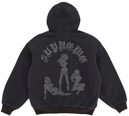 Supreme The Great China Wall Jaket Kerja Hoodie Hitam Lookbook Supreme The Great China Wall Jaket Kerja Hoodie Hitam