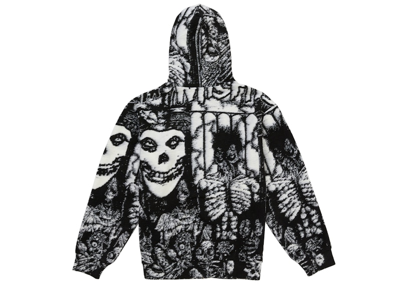 Order Supreme The Misfits拉链连帽卫衣 黑色