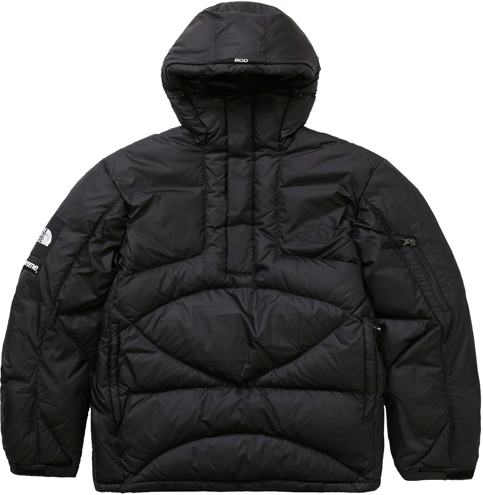 Supreme The North Face 800‑Fill Half Zip Hooded Pullover Black