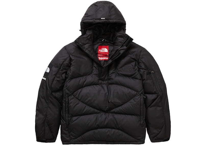 Order Supreme The North Face Jaket Pullover Hitam 800-Fill Half Zip Hooded