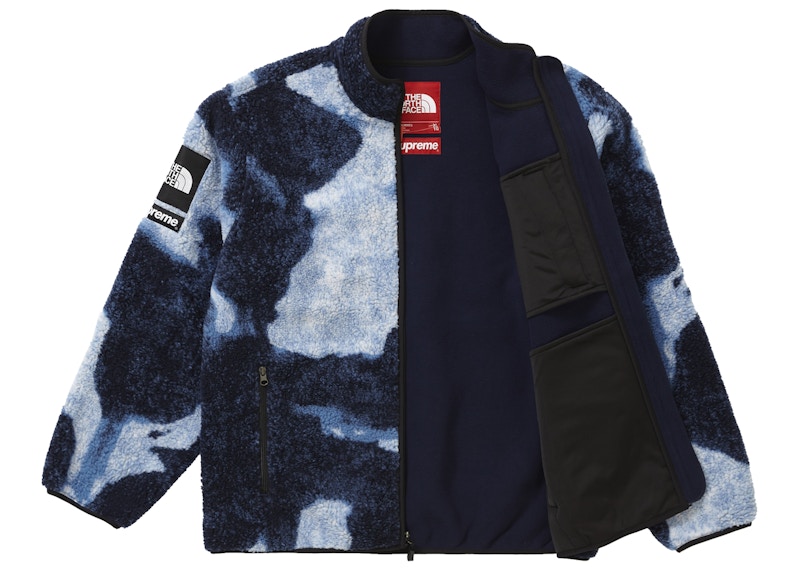 Lookbook Supreme The North Face Jaket Fleece Cetakan Denim Pudar Indigo