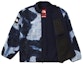 Lookbook Supreme The North Face Bleached Denim Print Fleece Jacket Indigo