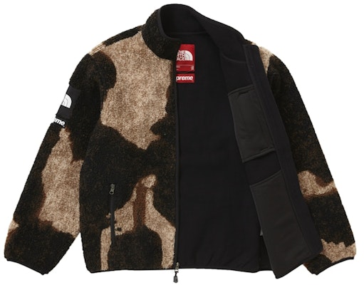 Supreme The North Face Bleached Denim Print Fleece Jacket Black Lookbook Supreme The North Face Bleached Denim Print Fleece Jacket Black