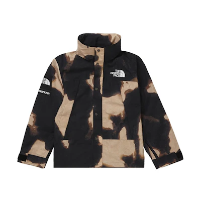 Supreme TNF Bleached Denim Print Mountain Jacket Black
