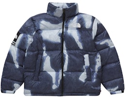 Supreme The North Face Bleached Denim Print Nuptse Jacket Indigo Supreme The North Face Bleached Denim Print Nuptse Jacket Indigo