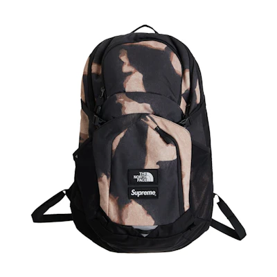 Supreme TNF Bleached Denim Print Pocono Backpack Black