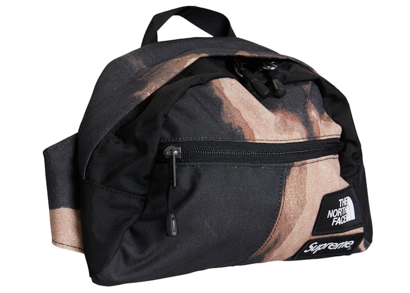 Order Supreme The North Face Corak Denim Pudar Roo II Hitam