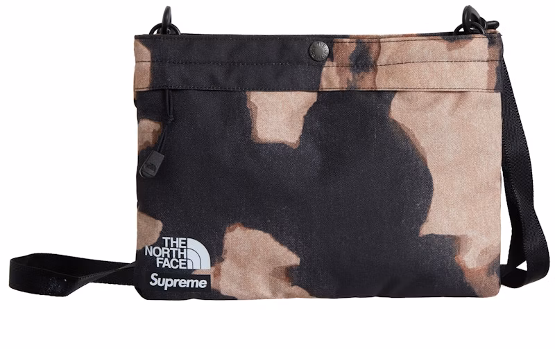 supreme-the-north-face-bleached-denim-print-shoulder-bag-black