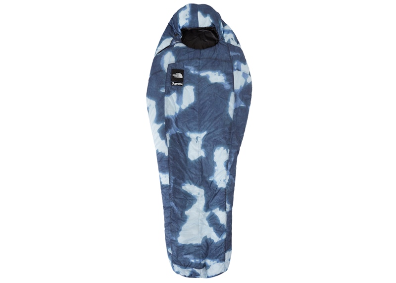 Supreme The North Face Bleached Denim Print Sleeping Bag Indigo