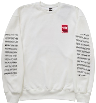 シュプリーム ザ・ノース・フェイス クルーネック ホワイト Lookbook シュプリーム ザ・ノース・フェイス クルーネック ホワイト