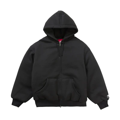 Supreme TNF Down Filled Zip Up Hooded Sweatshirt Black