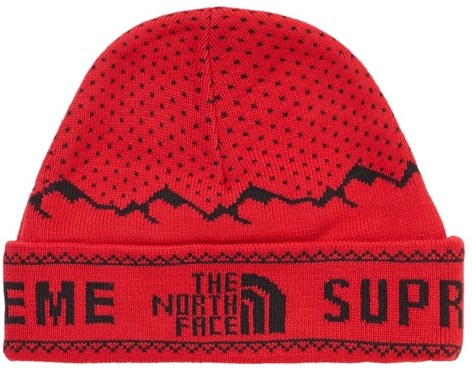 supreme-the-north-face-fold-beanie-red