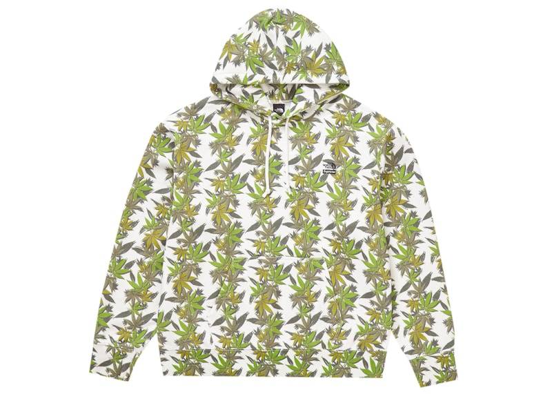 Supreme The North Face Leaf Hooded Sweatshirt White
