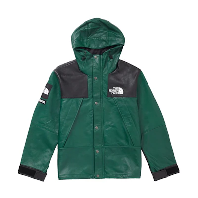 Supreme The North Face Leather Mountain Parka Dark Green