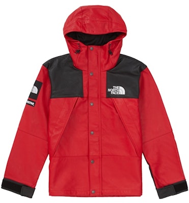 Supreme The North Face Leather Mountain Parka Red Buy Supreme The North Face Leather Mountain Parka Red