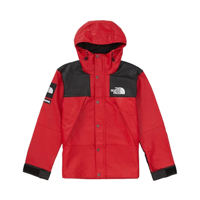 Supreme The North Face Leather Mountain Parka Red