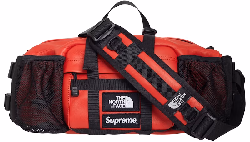 supreme-the-north-face-leather-mountain-waist-bag-red