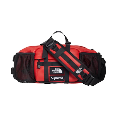 Supreme TNF Leather Mountain Waist Bag Red