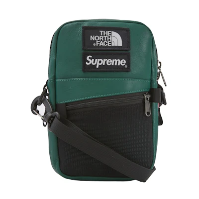 Supreme The North Face Leather Shoulder Bag Dark Green