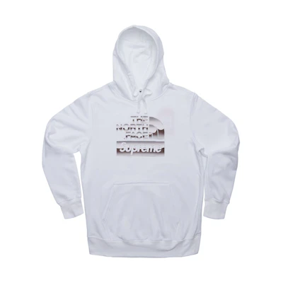 Supreme The North Face Metallic Logo Hooded Sweatshirt White