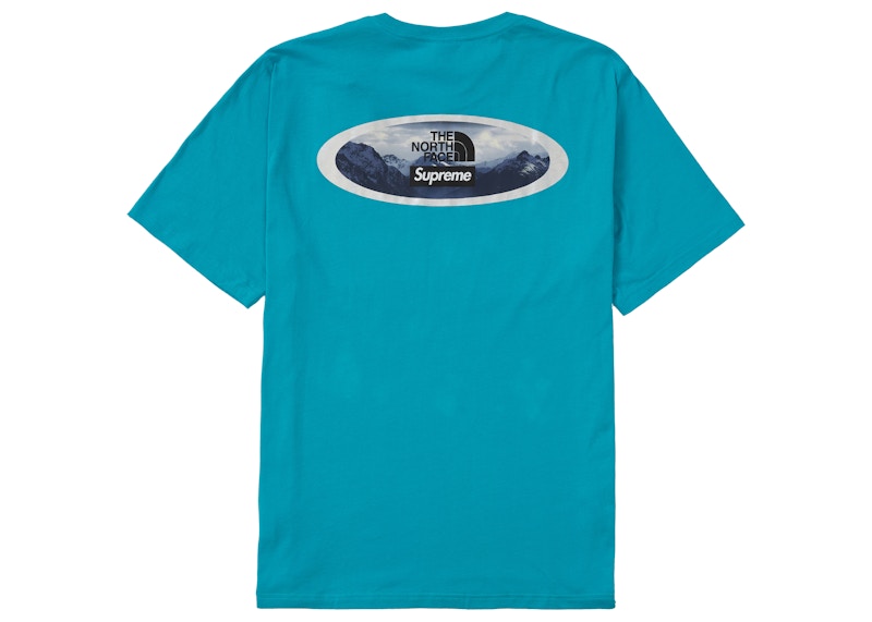 Buy Camiseta Supreme The North Face Montañas Verde Azulado.