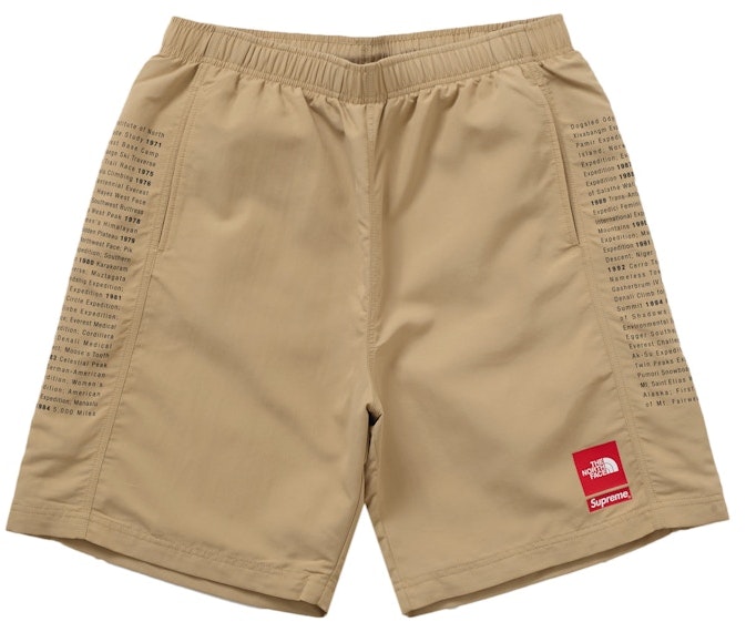 supreme-the-north-face-nylon-short-light-brown
