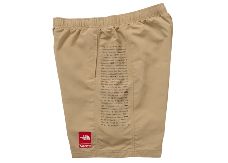 Order Supreme x The North Face 尼龙短裤 浅棕色