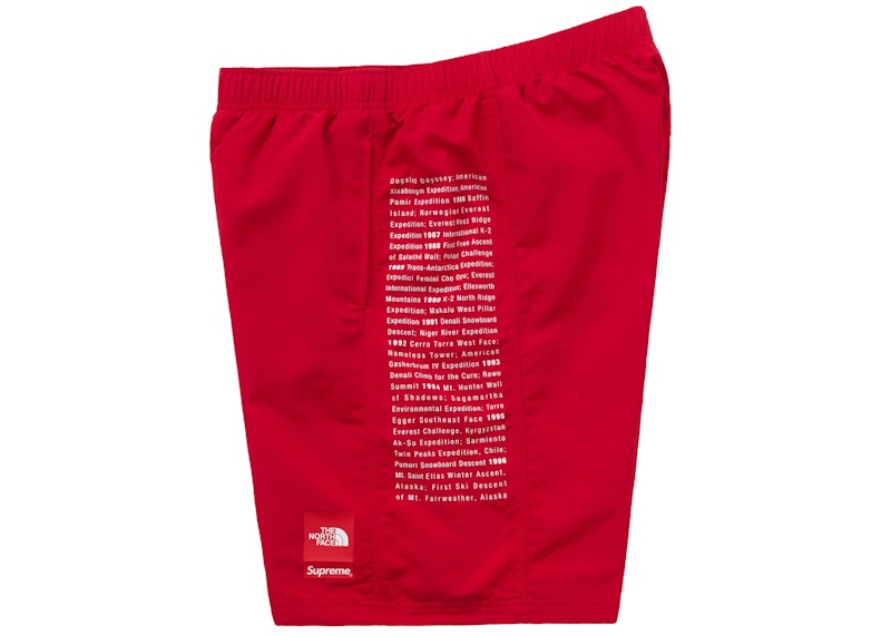 Order シュプリーム ザ・ノース・フェイス ナイロンショーツ レッド
