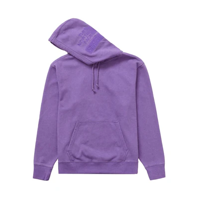 Supreme TNF Pigment Printed Hooded Sweatshirt Purple