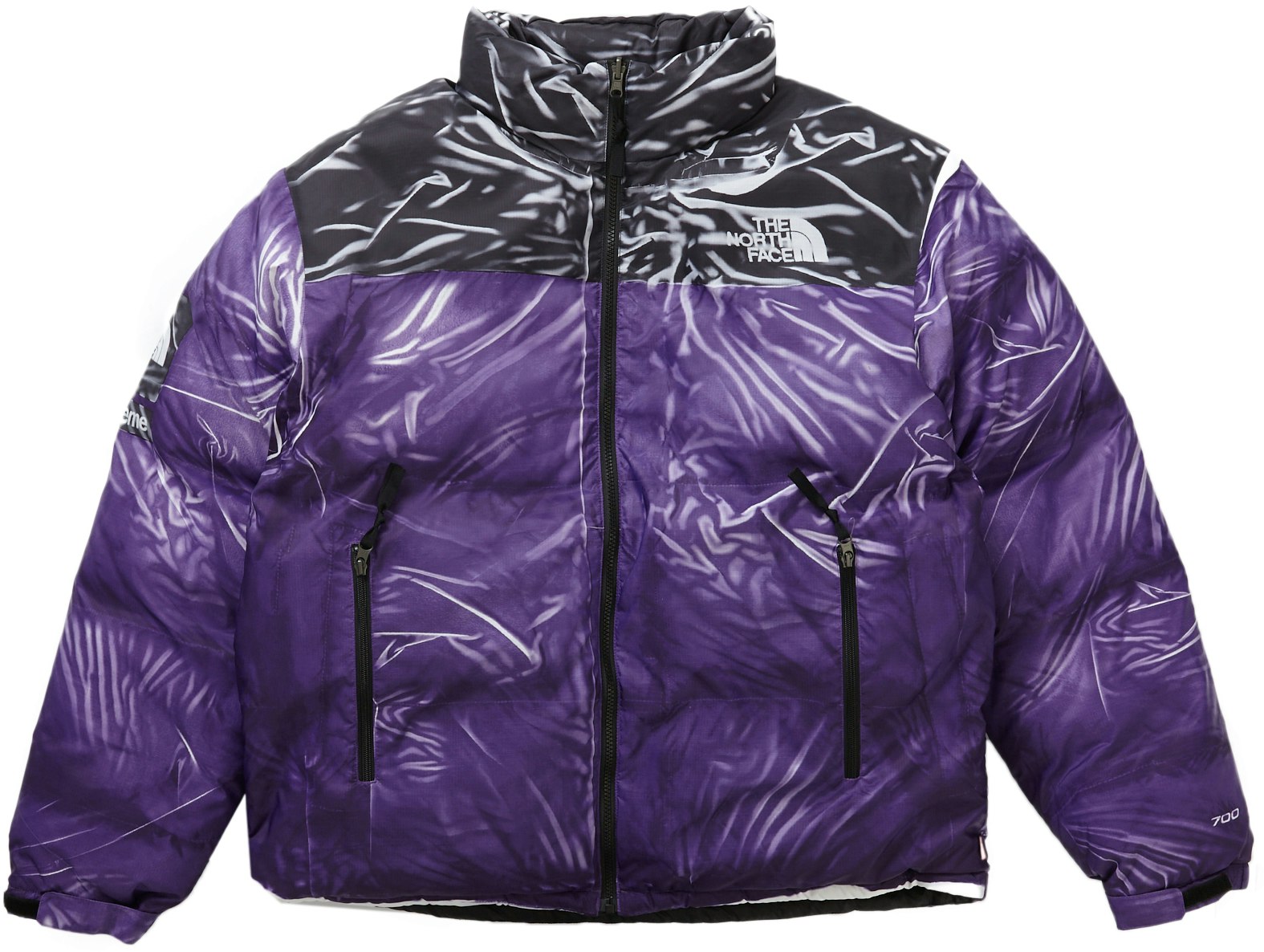 Supreme The North Face Printed Nuptse Trompe L'oeil Jacket Purple ...