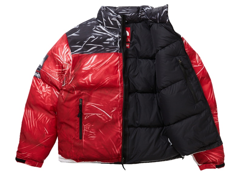 Order Supreme The North Face 印花Nuptse错视夹克 红色