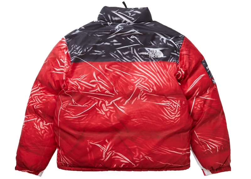 Lookbook Supreme The North Face 印花Nuptse错视夹克 红色