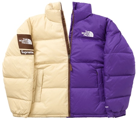 Supreme The North Face Split Nuptse Jaket Putih Order Supreme The North Face Split Nuptse Jaket Putih