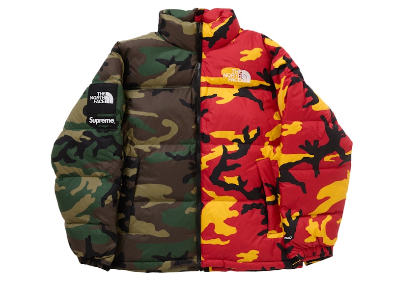 Order Supreme The North Face 拼接羽絨外套森林迷彩