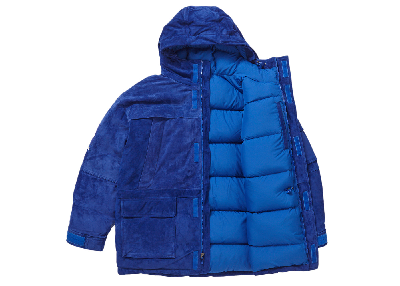 Lookbook Supreme x The North Face 麂皮600填充羽絨外套 藍色