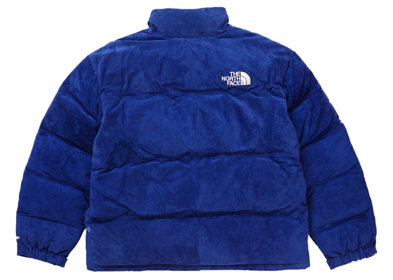 Lookbook Supreme The North Face 麂皮 Nuptse 夾克 藍色