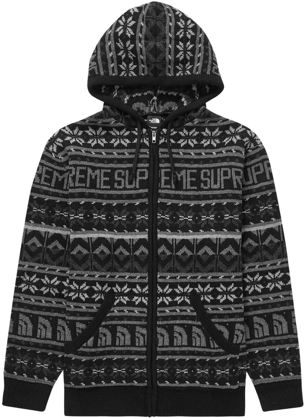 Supreme The North Face Zip Up Hooded Sweater Black