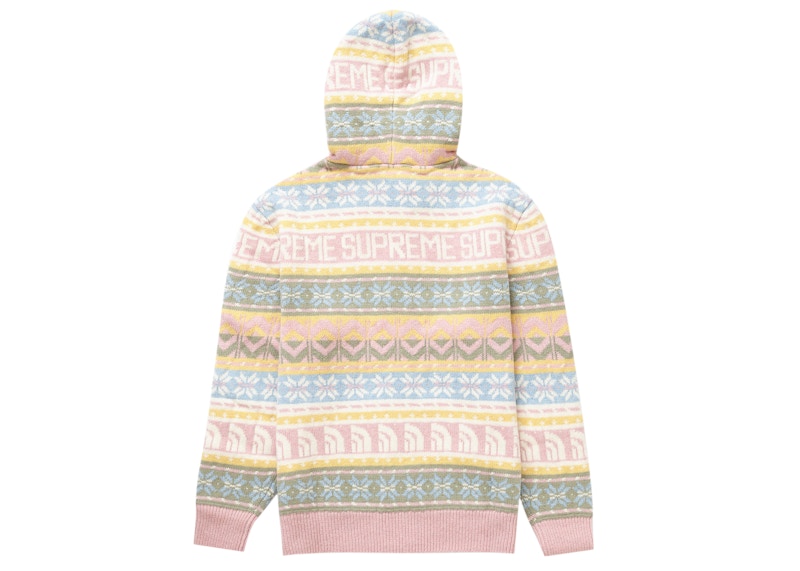 Order Supreme x The North Face Sudadera con Capucha Rosa Cremallera