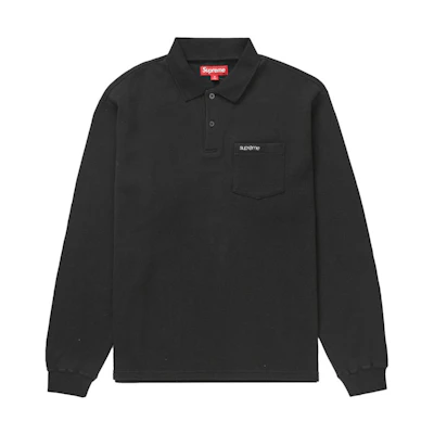 Supreme Thermal L/S Polo Black