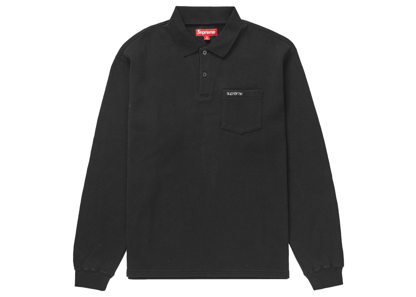 Supreme Thermal L/S Polo Black Novelship