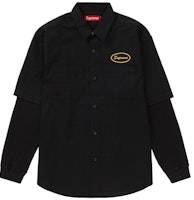 Supreme Thermal Sleeve Work Shirt Black Supreme Thermal Sleeve Work Shirt Black