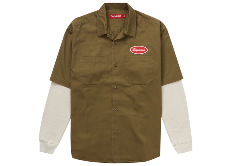 Order Supreme Thermal Sleeve Work Shirt Olive
