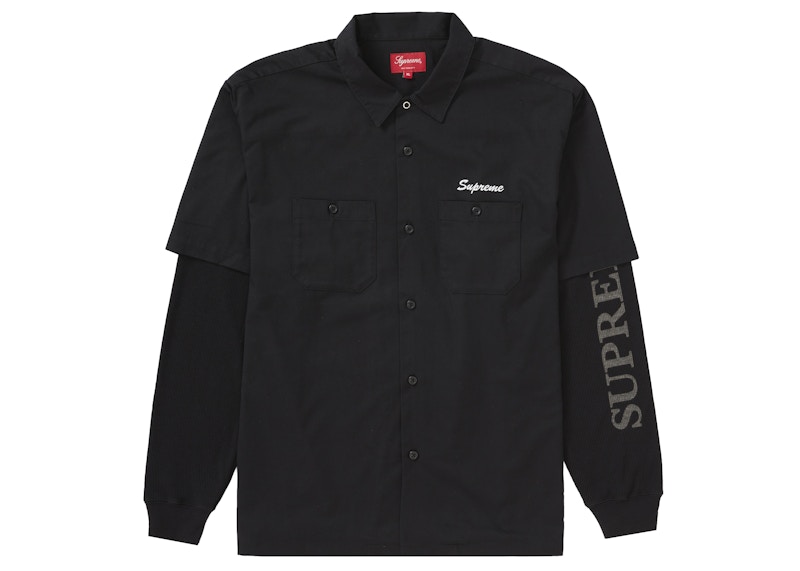 Buy Supreme Thermal Work Shirt Black (FW21)