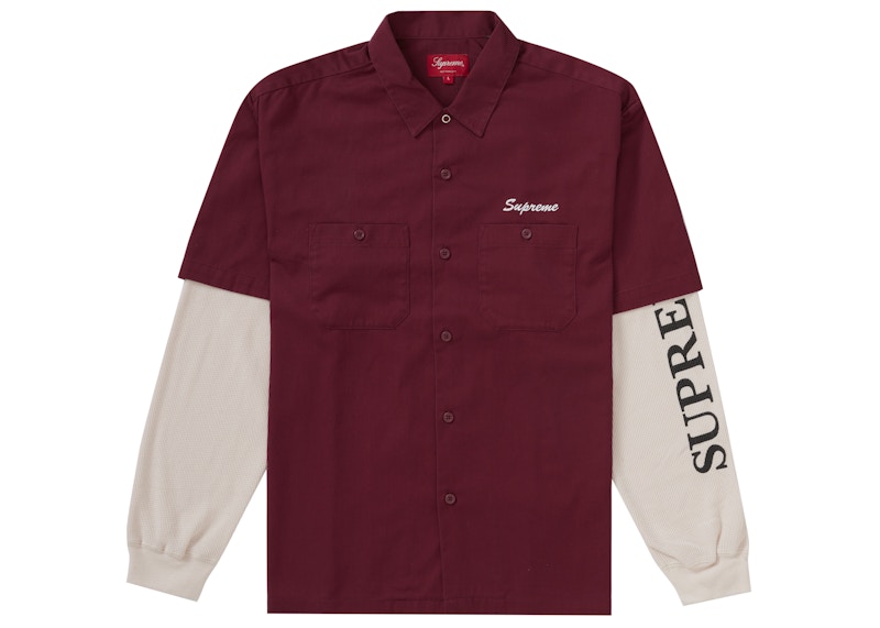 Supreme Thermal Work Shirt Dusty Maroon (FW21)