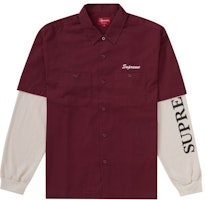 Supreme Thermal Work Shirt Dusty Maroon (FW21) Supreme Thermal Work Shirt Dusty Maroon (FW21)
