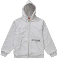 Supreme Thermal Zip Up Sweatshirt Kelabu Abu-Abu Buy Supreme Thermal Zip Up Sweatshirt Kelabu Abu-Abu