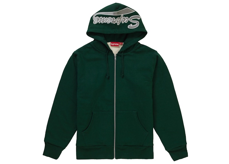 Supreme Thermal Zip Up Sweatshirt Dark Green