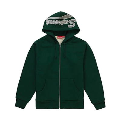 Supreme Thermal Zip Up Sweatshirt Dark Green