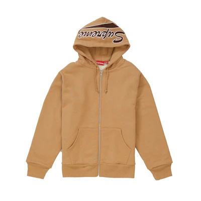 Supreme Thermal Zip Up Sweatshirt Light Brown