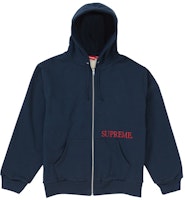 Supreme Thermal Zip Up Sweatshirt Navy Supreme Thermal Zip Up Sweatshirt Navy